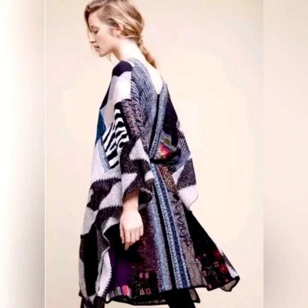Caroline Patchwork Poncho by Cecilia Prado for Anthropologie Medium NWT